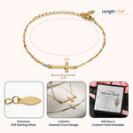 We Are Sisters In Christ - Cross Bracelet With Custom Card