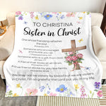 We Are Sisters In Christ With Bible Verse - Personalized Blanket