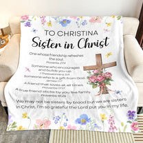 We Are Sisters In Christ With Bible Verse - Personalized Blanket