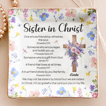 We Are Sisters In Christ With Bible Verse - Personalized Jewelry Dish