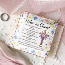 We Are Sisters In Christ With Bible Verse - Personalized Jewelry Dish