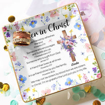 We Are Sisters In Christ With Bible Verse - Personalized Jewelry Dish