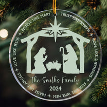 We Believe Nativity - Personalized Acrylic Ornament