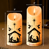 We Believe Nativity - Personalized LED Candle