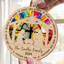 We Believe Nativity  - Personalized Suncatcher Ornament