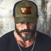 We Caught The Best Dad - Baseball, Softball Dad With Kids' Names - Personalized Cap