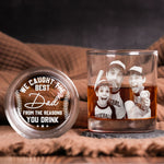 We Caught The Best Dad - Personalized Whiskey Glass With Photo