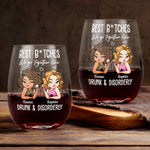 We Go Together Like Drunk & Disorderly - Personalized Stemless Wine Glass