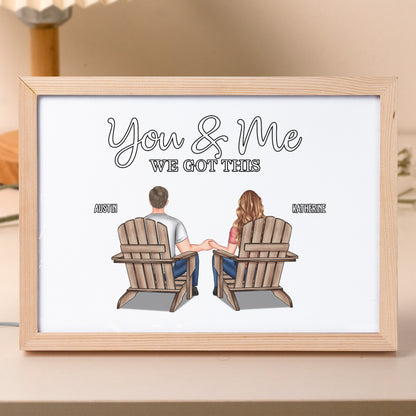 We Got This Couple Gift - Personalized Light Up Picture Frame