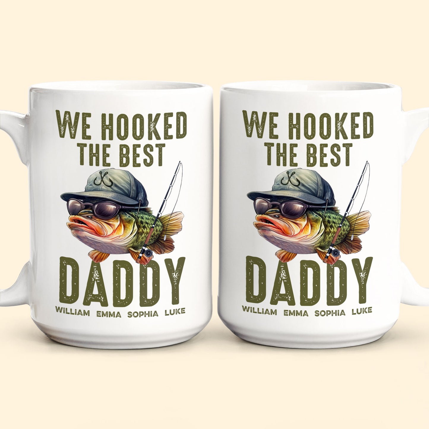 We Hooked The Best Dad, Grandpa, Papa - Personalized Mug
