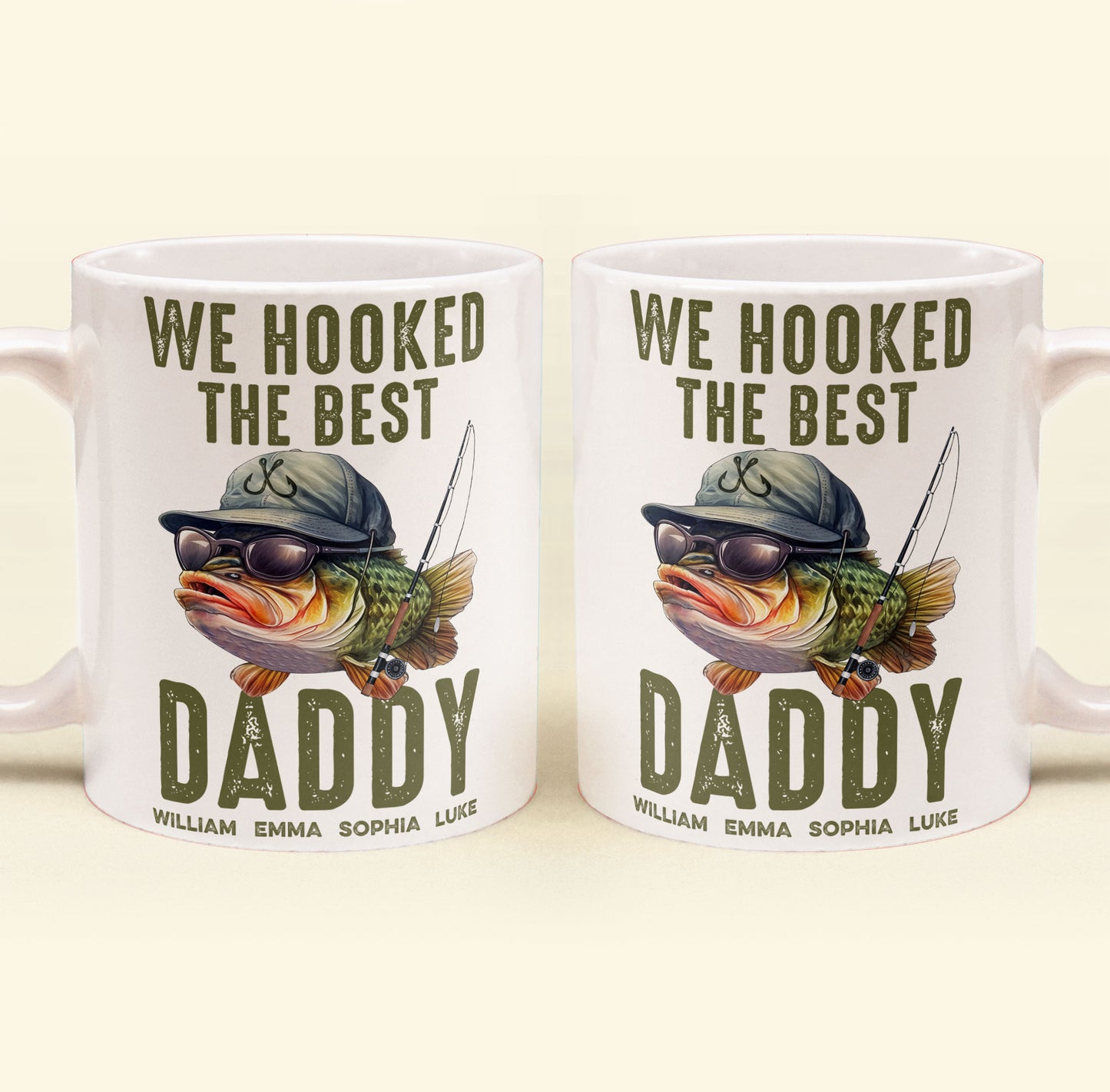 We Hooked The Best Dad, Grandpa, Papa - Personalized Mug