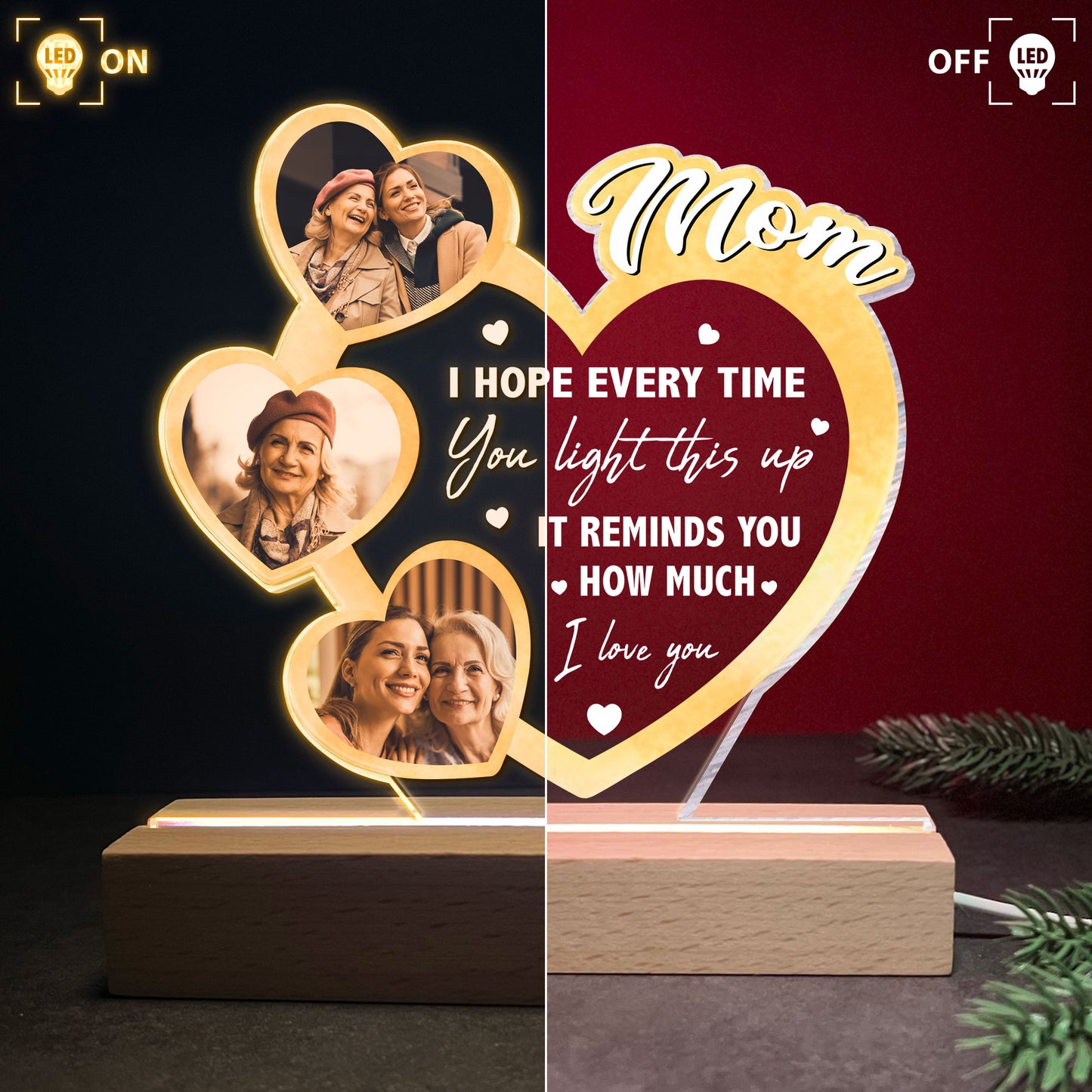We Hope Every Time You Light This Up - Personalized Photo LED Light