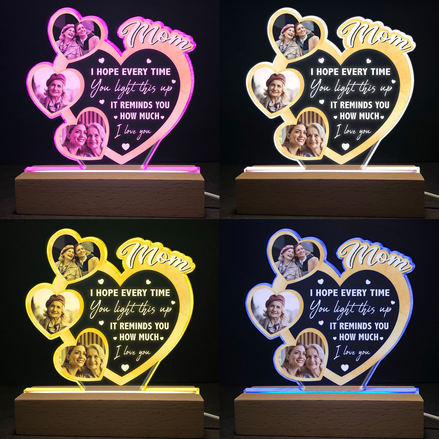 We Hope Every Time You Light This Up - Personalized Photo LED Light