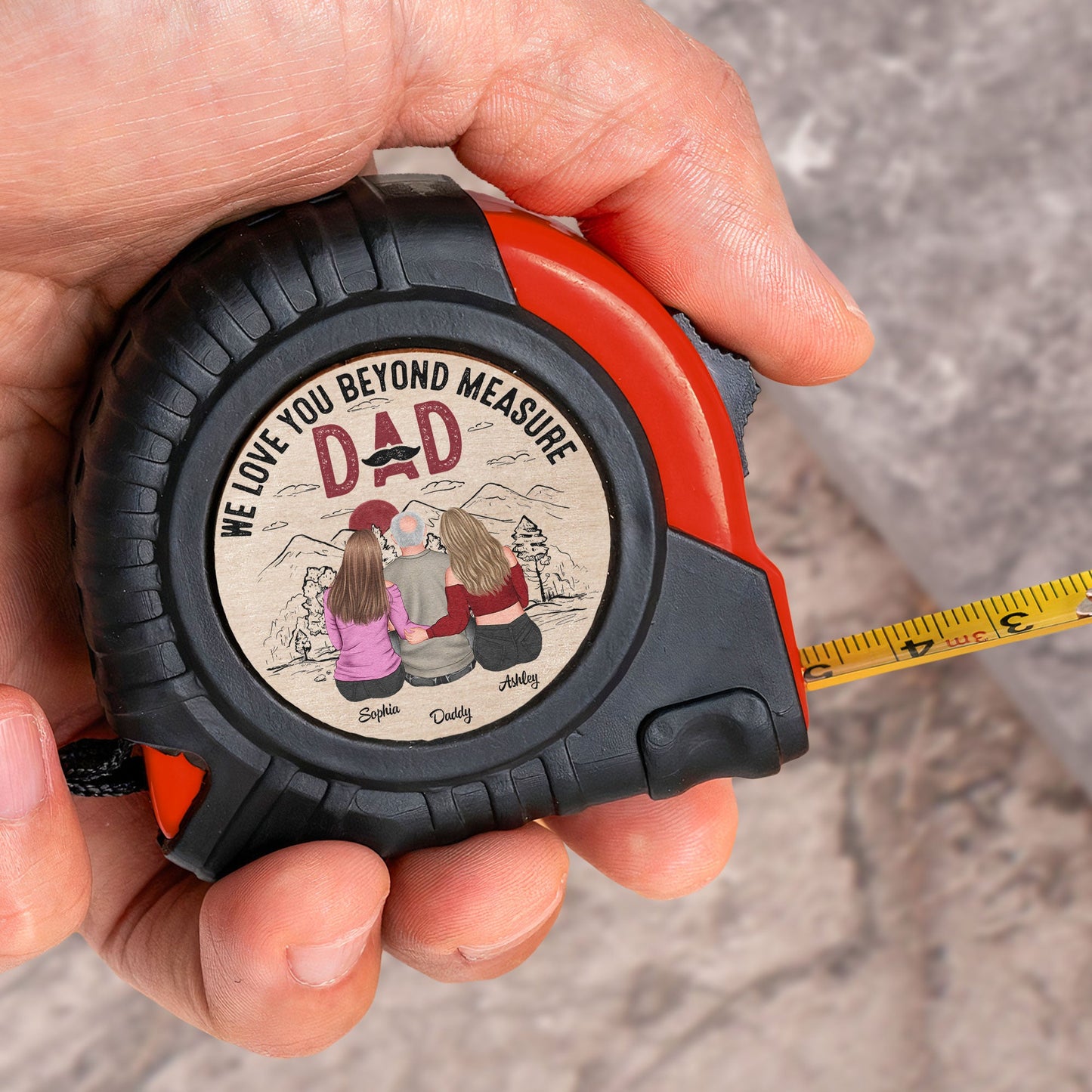 We Love You Beyond Measure - Personalized Tape Measure