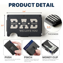 We Love You Dad - Personalized Metal Card Holder