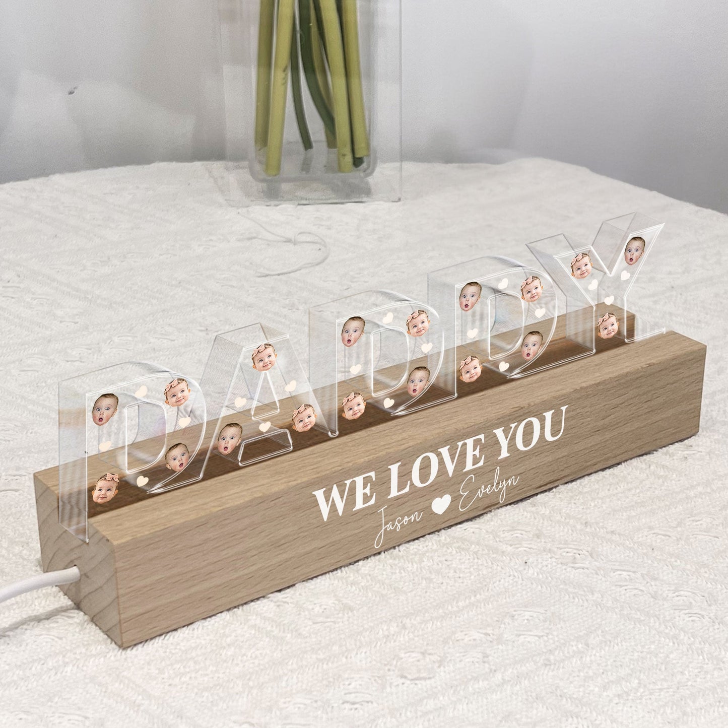 We Love You Daddy - Personalized LED Night Light