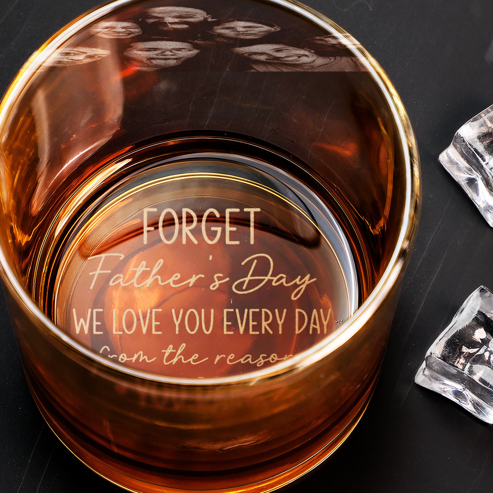 Personalized Whiskey Glass,Bottom Engraved Personalized Whiskey