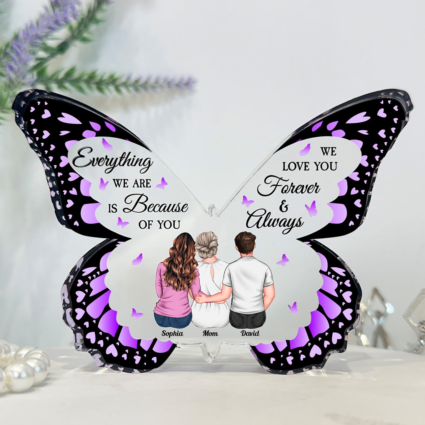 We Love You Forever & Always - Personalized Acrylic Plaque
