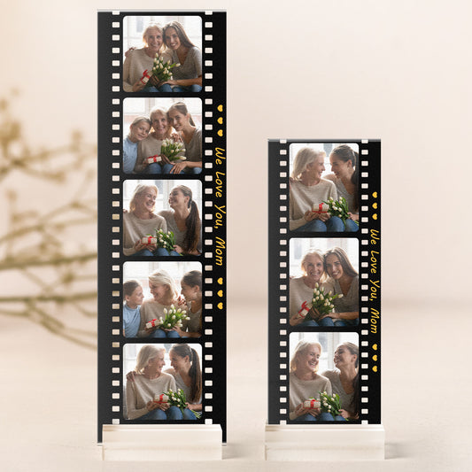 We Love You Mom - Custom Acrylic Photo Film Strip