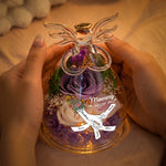 We Love You Mother's Day Gift For Wife, Mom, Grandma - Personalized Flower In Glass Angel Figurines