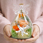 We Love You Mother's Day Gift For Wife, Mom, Grandma - Personalized Flower In Glass Angel Figurines