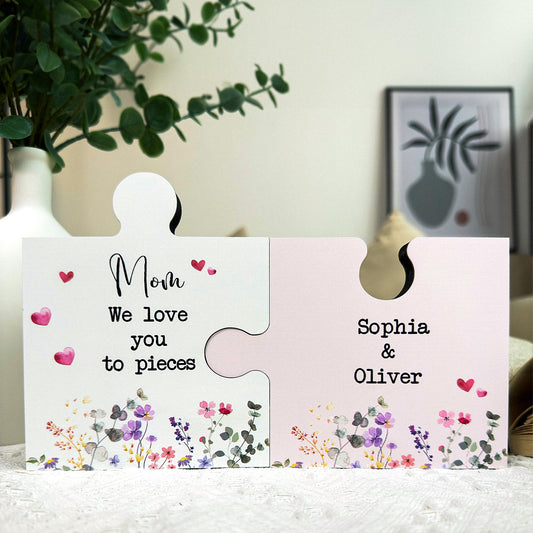 We Love You To Pieces - Personalized Wooden Jigsaws Puzzle