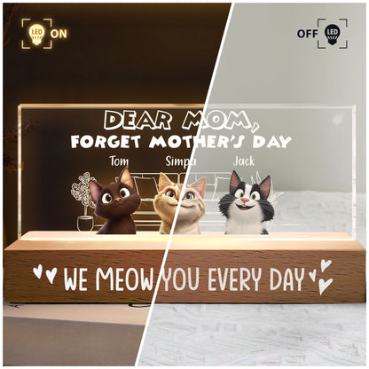 We Meow You Every Day - Personalized LED Night Light
