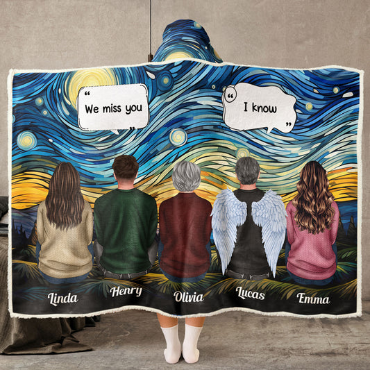 We Miss You I'm Always With You Memorial Blanket - Personalized Wearable Blanket
