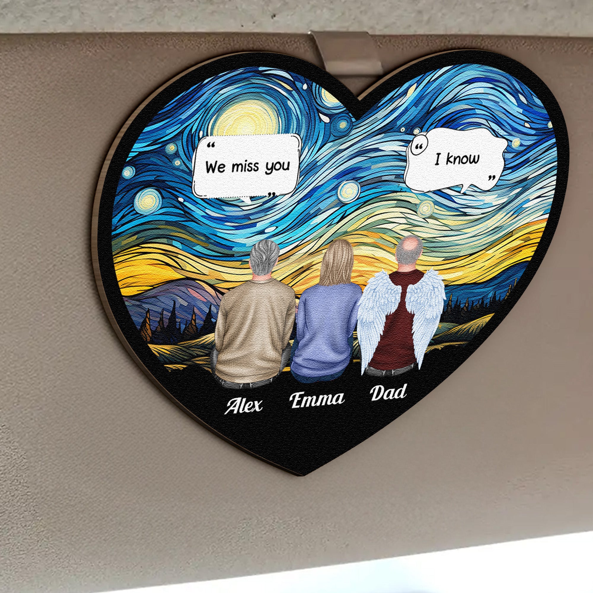 We Miss You I'm Always With You - Personalized Wooden Car Visor