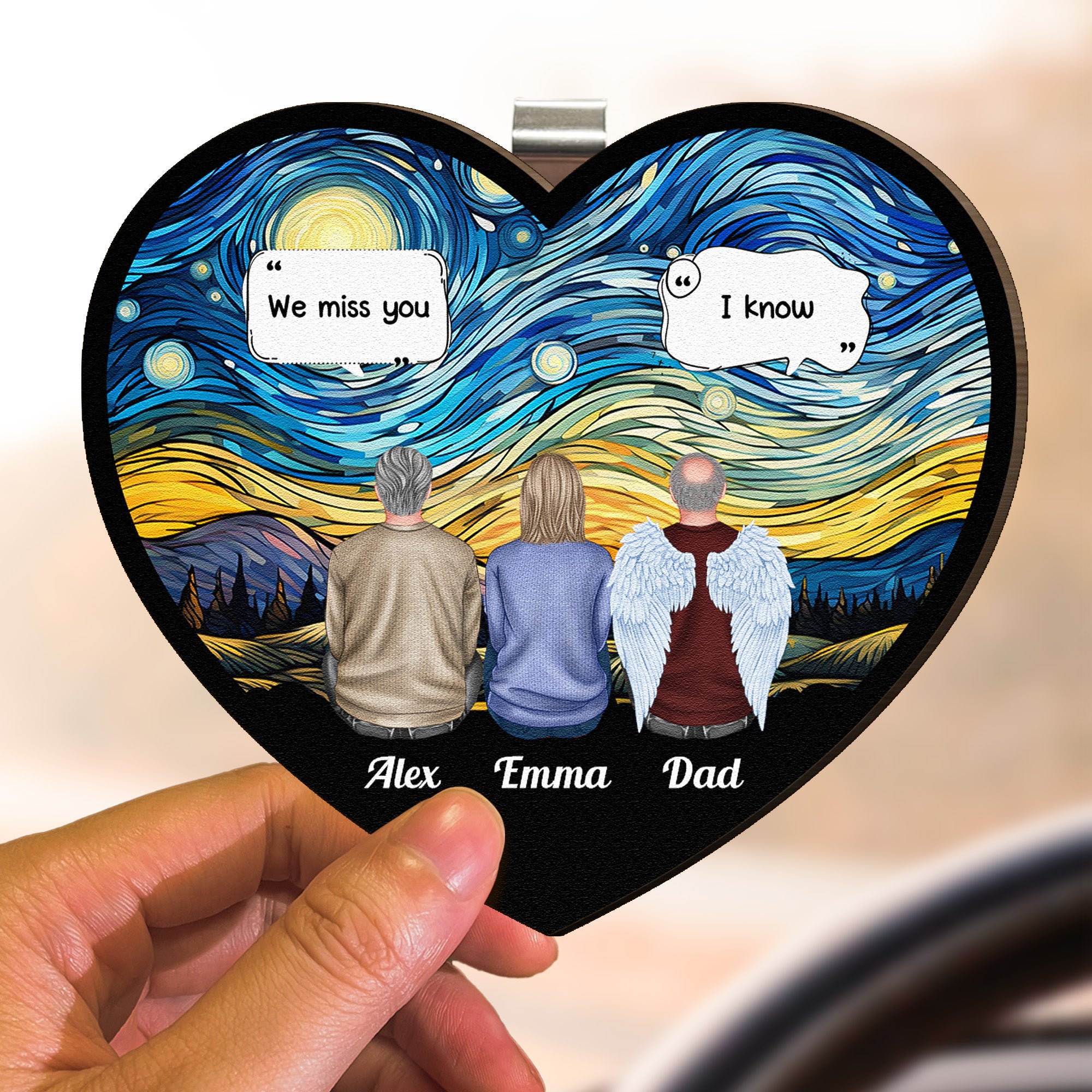 We Miss You I'm Always With You - Personalized Wooden Car Visor