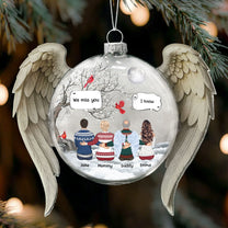 We Miss You Memorial Christmas Ornament - Personalized Memorial Glass Ornament