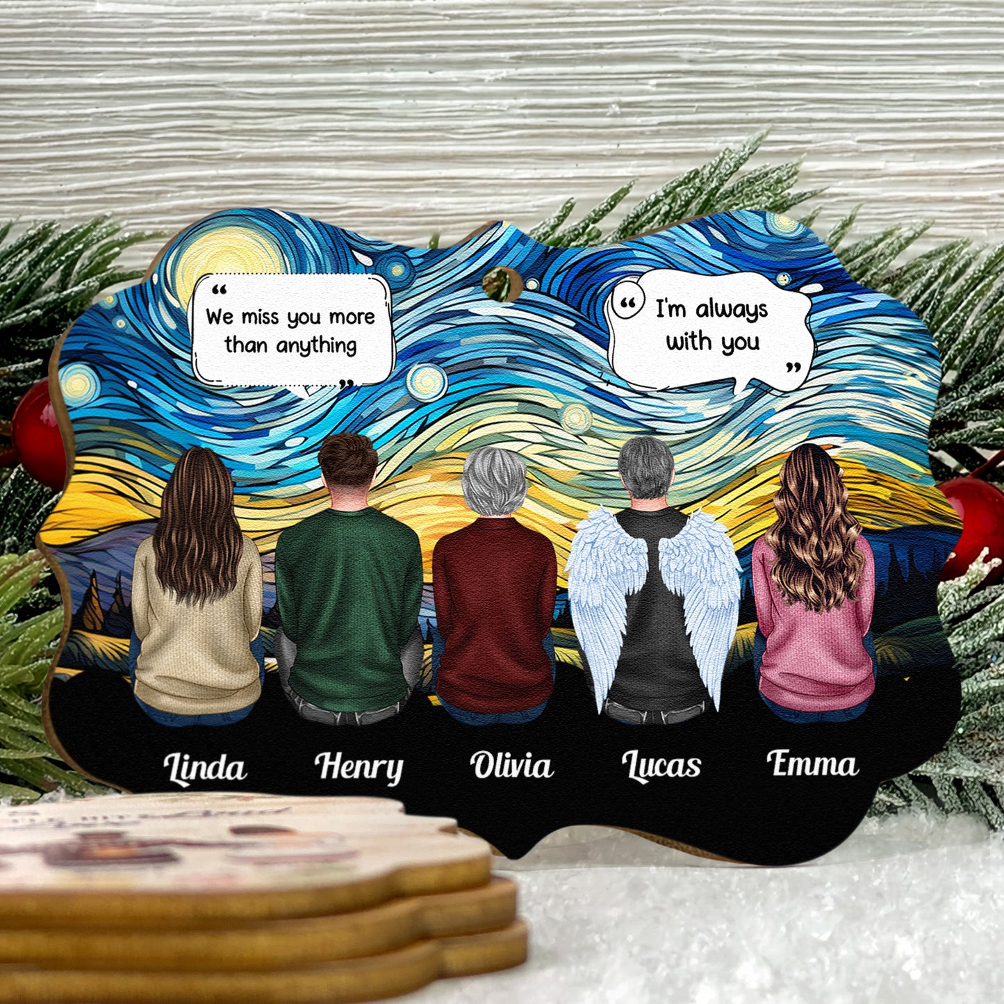 We Miss You More Than Anything I'm Always With You - Personalized Wooden Ornament
