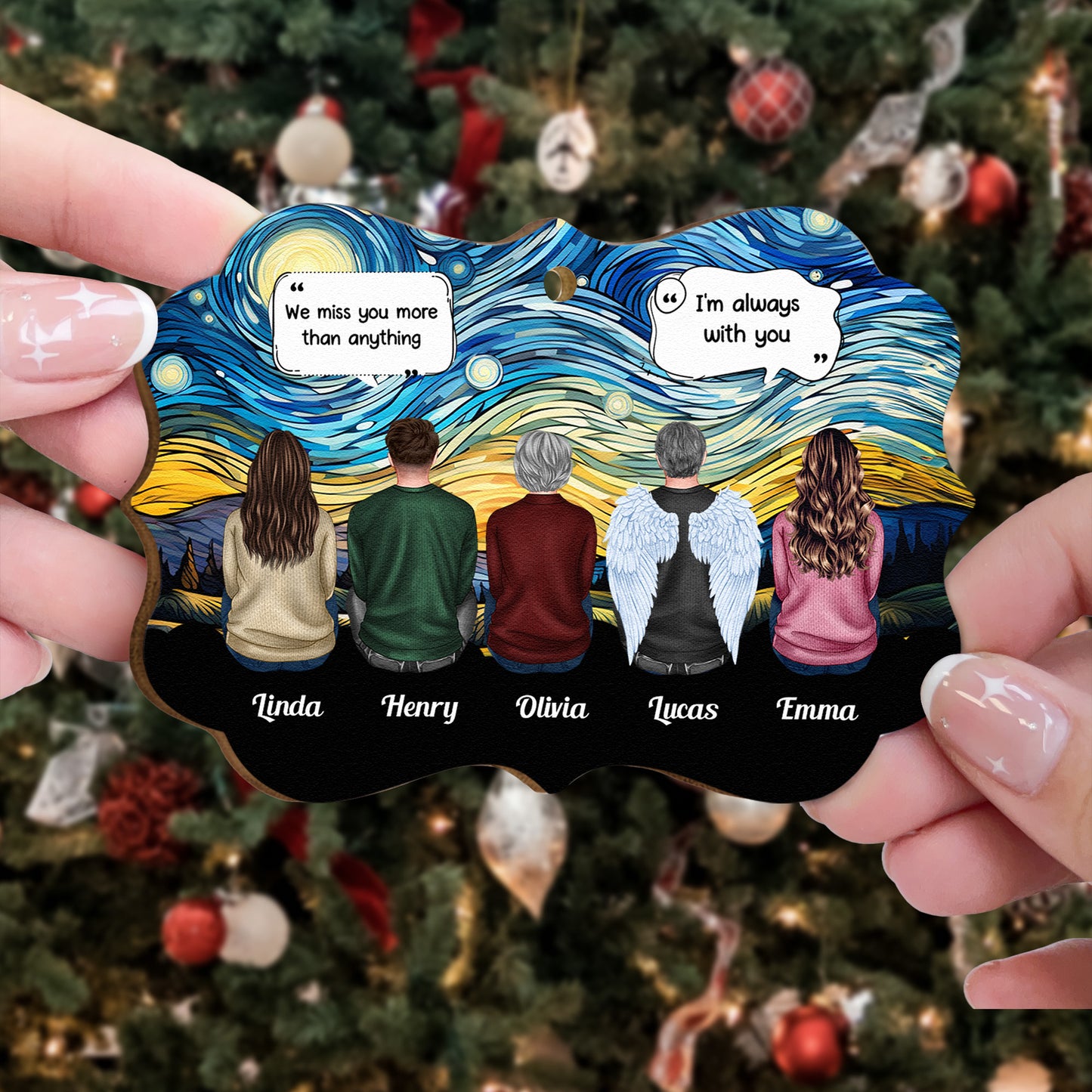 We Miss You More Than Anything I'm Always With You - Personalized Wooden Ornament