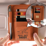 We Need You Here With Us - Personalized Leather Car Visor Organizer