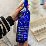We Never Knew How Perfect Life Could Be - Personalized Blue Bottle Lamp