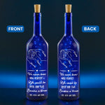 We Never Knew How Perfect Life Could Be - Personalized Blue Bottle Lamp