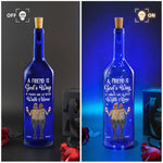 We Never Walk Alone - Personalized Blue Bottle Lamp