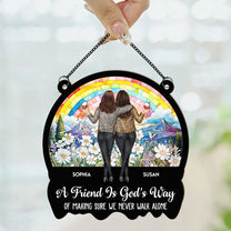 We Never Walk Alone - Personalized Window Hanging Suncatcher Ornament