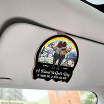 We Never Walk Alone - Personalized Wooden Car Visor Clip