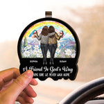 We Never Walk Alone - Personalized Wooden Car Visor Clip