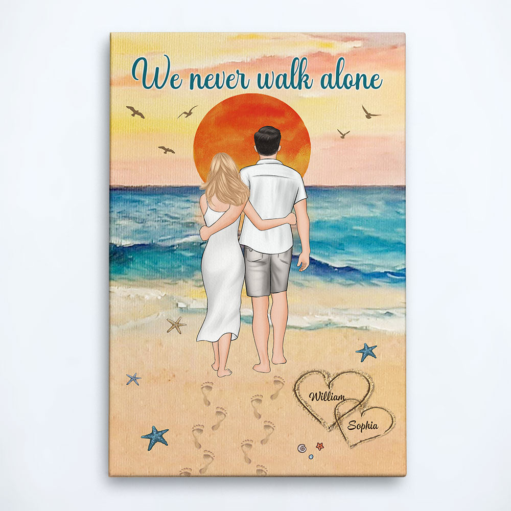 We Never Walk Alone - Personalized Wrapped Canvas