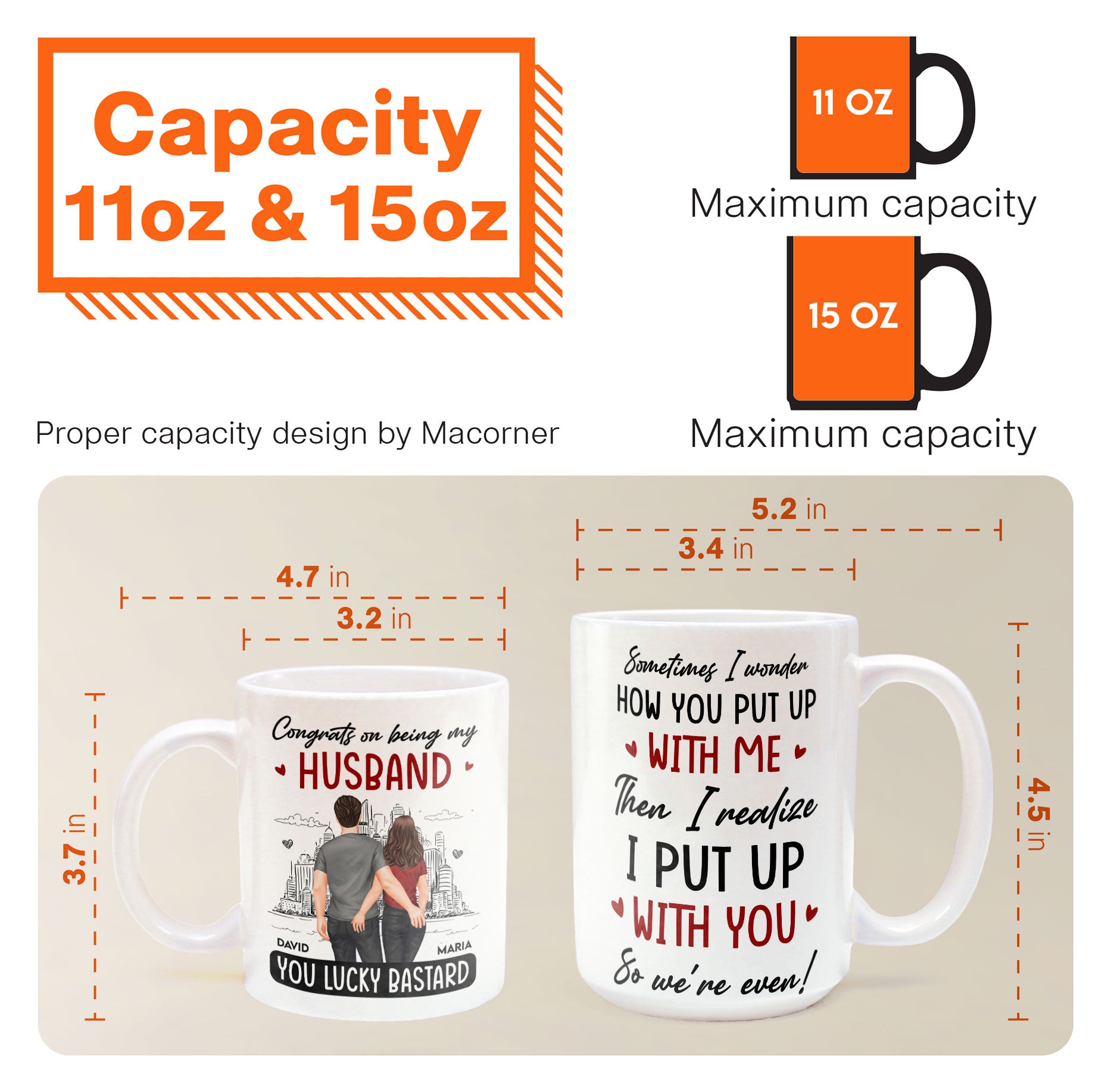 We Put Up With Each Other - Personalized Mug