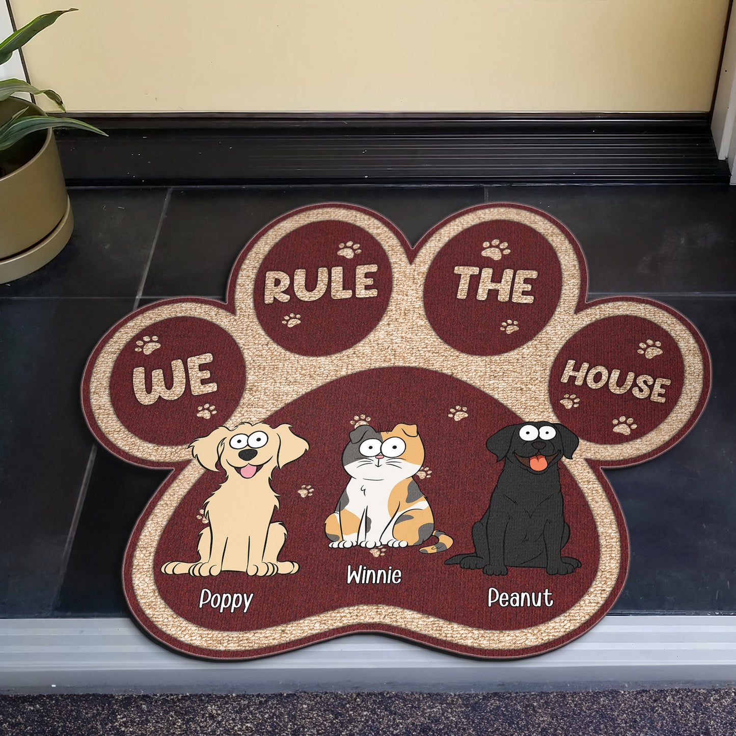 We Rule The House - Personalized Doormat