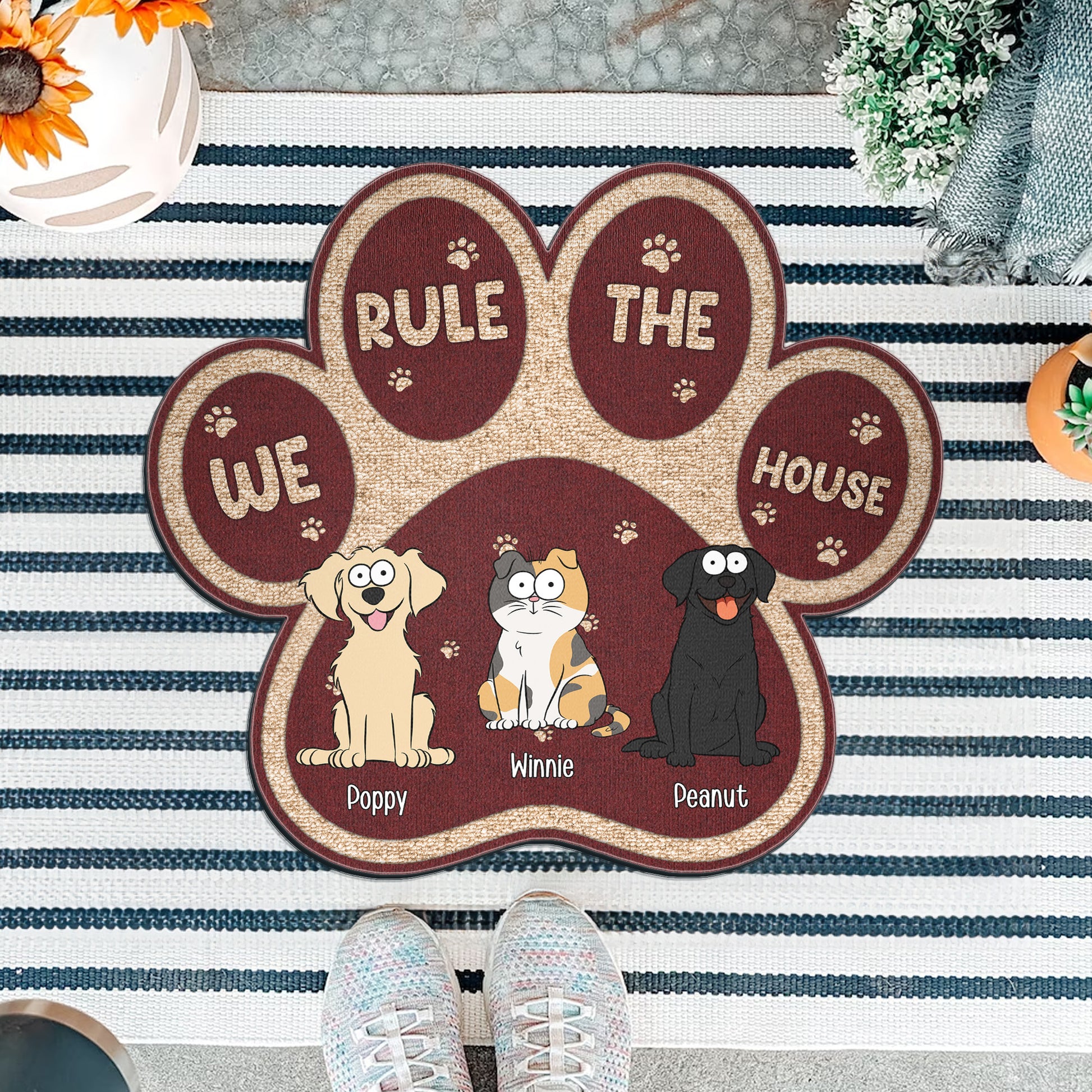 We Rule The House - Personalized Doormat