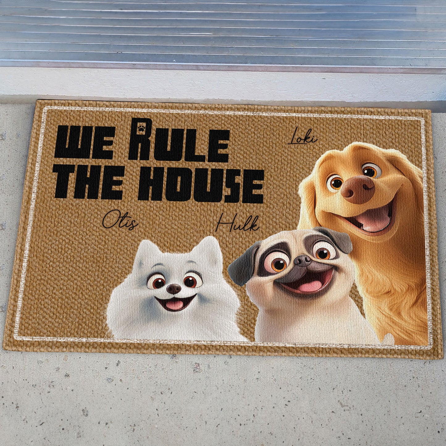 We Rule The House - Personalized Doormat