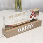 We Scored A Home Run Dad Gift Baseball Dad - Personalized LED Night Light