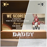 We Scored A Home Run Dad Gift Baseball Dad - Personalized LED Night Light