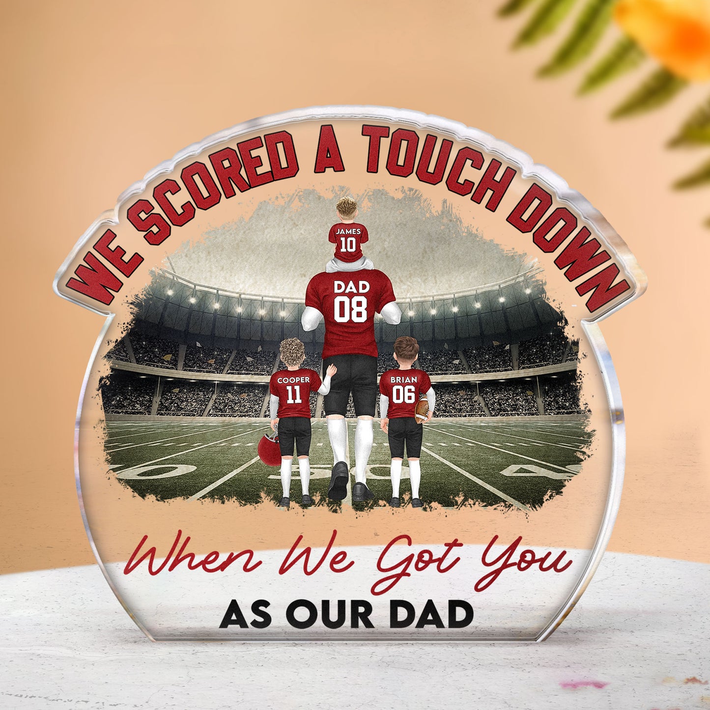 We Scored A Touch Down - Personalized Acrylic Plaque