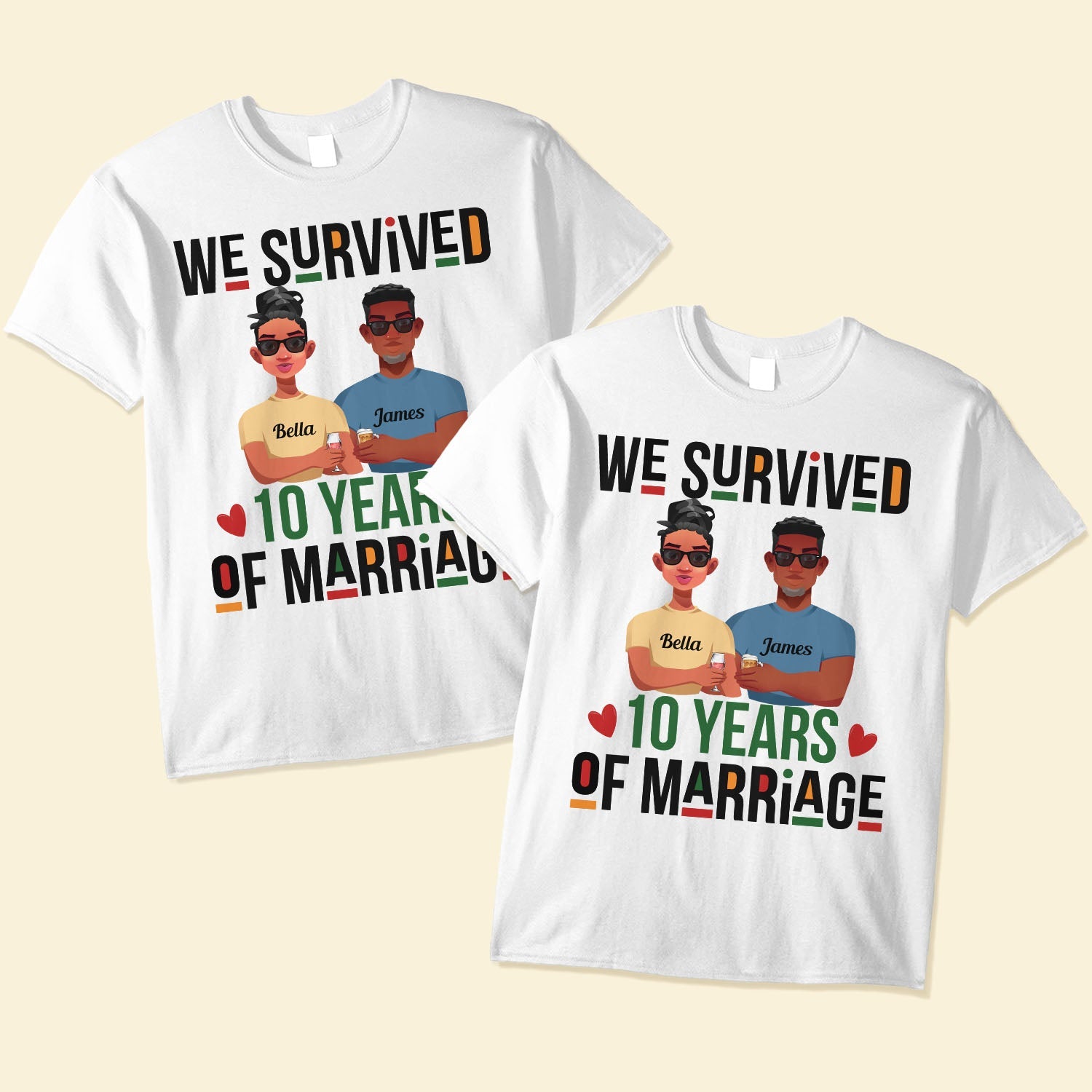 We Survived Years Of Marriage - Personalized Shirt