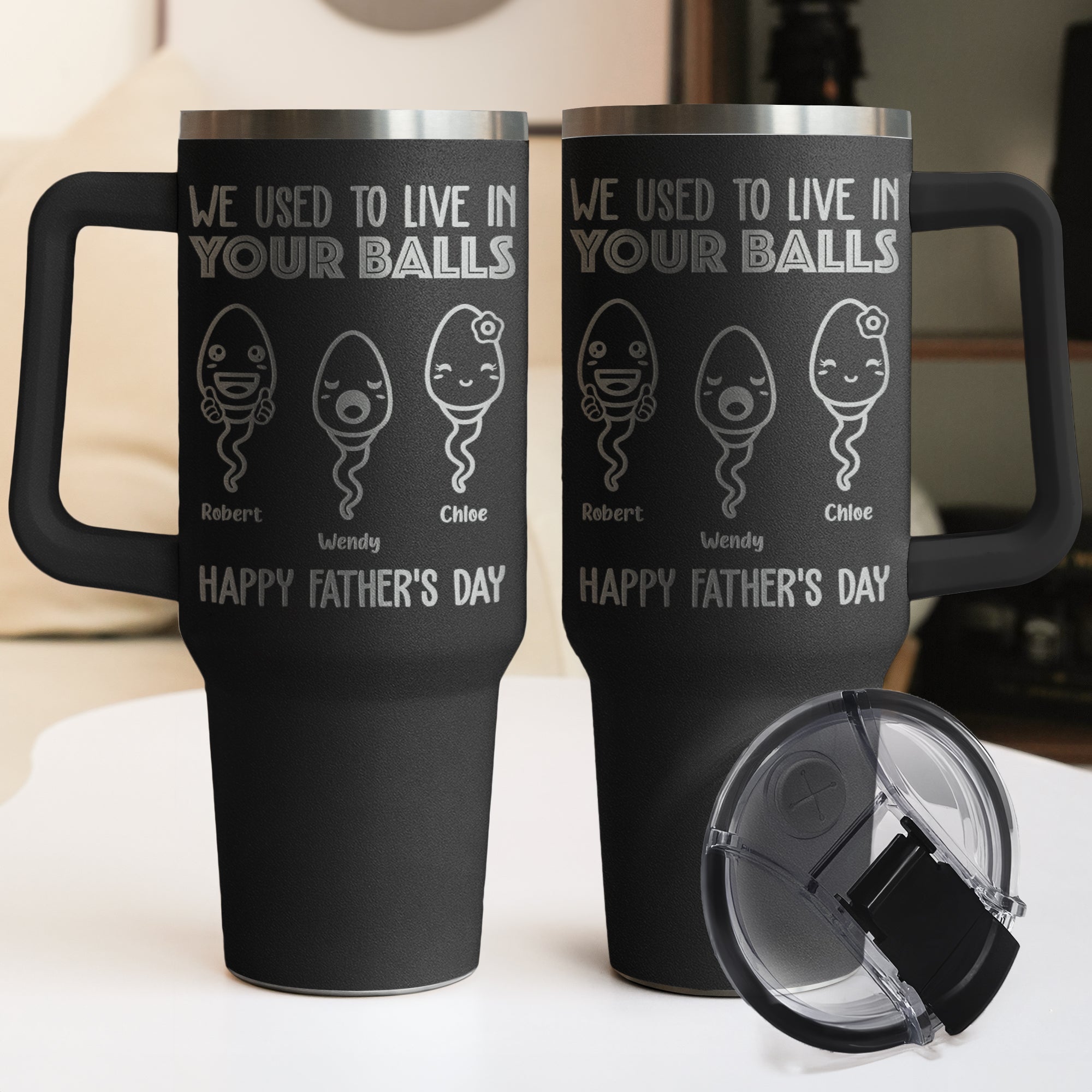 We Used To Live In Your Balls - Personalized 40oz Tumbler